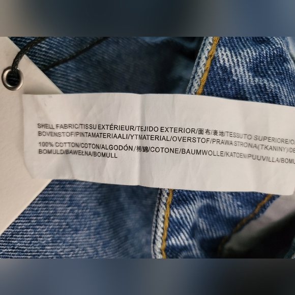 Evidnt Essen relaxed high rise cropped jeans with zig zag raw hem - Picture 5 of 5